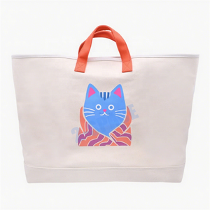 Sac de <span class=keywords><strong>plage</strong></span> en toile de coton naturel de 24 oz sac de Mahjong américain extra résistant avec transfert de chaleur - Product Image 5