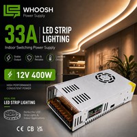 Alimentation à découpage haute efficacité IP20 pour intérieur, entrée CA 220V, 400W, 12V 33.3A, pour bande LED, enseignes et caissons lumineux