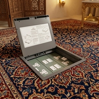 Prise de sol encastrée DT-250 pour tapis, type britannique ouvert 13A, boîtier PC, prix usine, vente en gros, populaire, en promotion