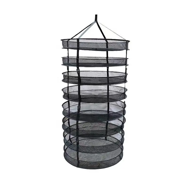 Hot Sale Hanging 8 Layers Nylon Detachable Plant Herbal Drying Rack Drying Net