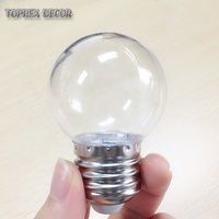Stock disponible – Ampoule G40 blanc chaud haute luminosité 2W avec douille E27 en verre, AC 85-165V, pour intérieur et extérieur