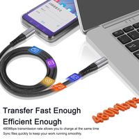 Câble USB Type C vers Type C, homologué E, PD 3.1, 240 W, 5 A, câble de charge rapide, câble de chargeur durable en nylon Type C vers Type C pour ordinateur portable mobile