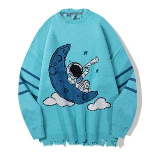 Pullover oversize in <span class=keywords><strong>maglia</strong></span> <span class=keywords><strong>con</strong></span> teschio personalizzato Y2K da uomo <span class=keywords><strong>con</strong></span> scheletro gotico stampato a manica lunga - Product Image 2
