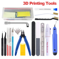 Kit d'outils d'impression 3D multi-modèles : Couteau de découpe, grattoir, aiguille de nettoyage, pinces, kit d'ébavurage, outils d'impression 3D DIY