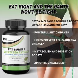 Capsules d'extrait de thé vert biologique OEM, complément alimentaire à base de café vert, caféine, brûleur de graisse naturel - Product Image 2