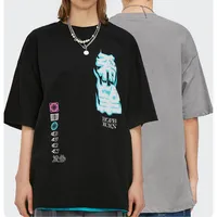 Camiseta de manga corta para hombre y mujer, camisa Unisex de algodón 100% con estampado chino Flame Word Hope, a granel, color blanco, envío directo