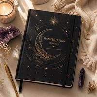 Carnet de Manifestation A5 à Couverture Rigide avec Logo Personnalisé, Journal de Planification Spirituelle pour la Détermination des Objectifs, Dorure à Chaud, Vente en Gros OEM