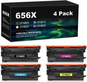 Cartuchos de Tóner de Repuesto para HP <span class=keywords><strong>656A</strong></span> 656X, Cartuchos de Tóner para Impresora Láser a Color Enterprise M652dn M653dhx, Paquete de 4 BKCMY - Product Image 3