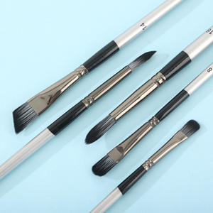 Professional SHENGCHENG 24 Pcs Artist Brush Set Premium Nylon Hair Wooden Handle Smooth Stroke for Acrylic <b>Oil</b> Watercolor - Product Image 5