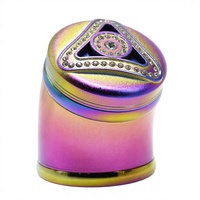 Broyeur à cigarettes en alliage de zinc 63MM, avec couvercle triangulaire, en plastique à quatre couches, style incurvé, luxe léger, pour accessoires