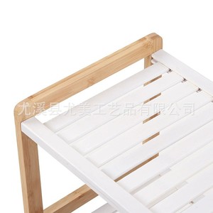 <b>Bamboo</b> shoe-changing <b>stool</b> for home use, dormitory shoe-wearing <b>stool</b>, shoe cabinet, storage rack, sofa <b>stool</b>, simple <b>bamboo</b> - Product Image 4