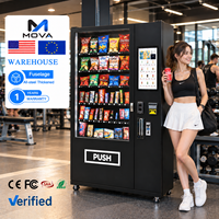 Distributeur automatique de boissons et de snacks à écran tactile, avec convoyeur spiralé, système de livraison par chaîne, refroidissement par compresseur et surveillance à distance