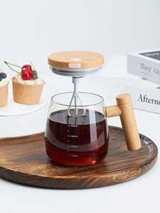 Vaso Mezclador Magnético Automático con Barra Agitadora, 400 ml/14 oz, a Prueba de Fugas, Apto para Alimentos, Tapa con Botón, Asa, para Regalos, Camping, Oficina - Product Image 3