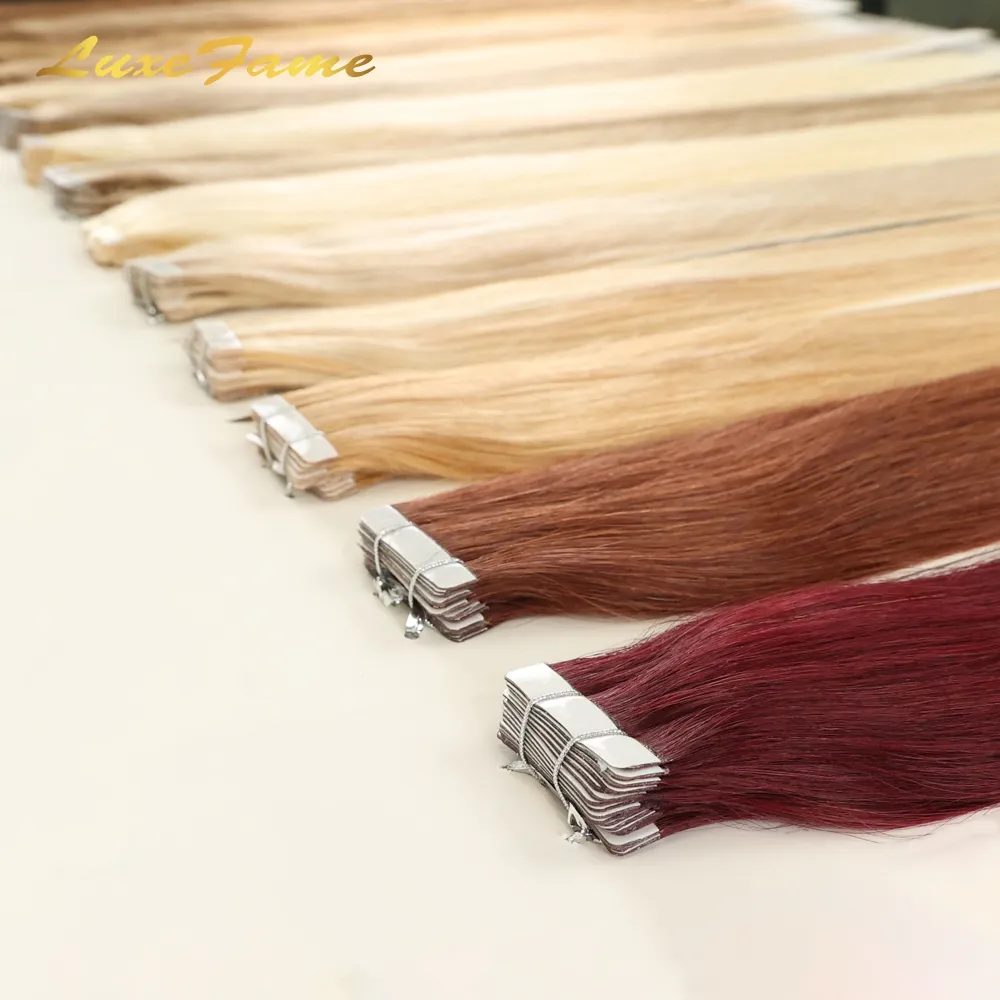 Wholesale Virgin Remy Cuticle Aligned Double Drawn hair Seamless PU Clip In Natural Human Hair Extensions 160g 20inch for beauty