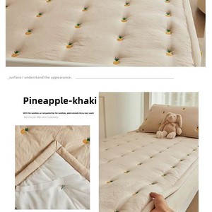 Modern Wholesale Home <strong>Bed</strong> Sheets Thickened Warm <strong>Quilts</strong> <strong>for</strong> Spring Fall 100% Cotton Mattress Cover Solid Pattern Knitted - Product Image 5
