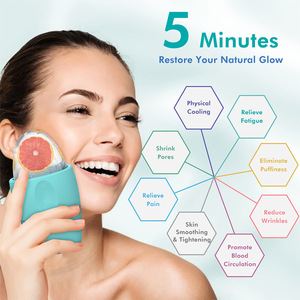 Rouleau de massage facial en silicone, masque pour les yeux et le visage, tapis rafraîchissant pour les soins de la peau, masque de beauté rafraîchissant - Product Image 2