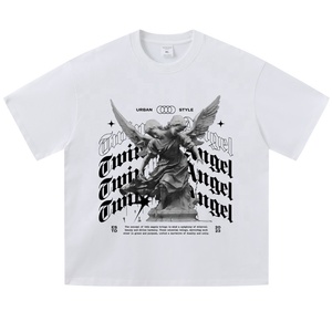 T-shirt en coton à manches courtes pour homme, style rétro urbain, marque tendance, couleur unie, coupe ample, respirant, anti-humidité, col rond - Product Image 6