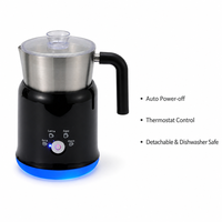 Mousseur à lait électrique automatique 700 ml en acier inoxydable, machine à mousse de lait chaud pour cappuccino, latte, chocolat, 220-240 V