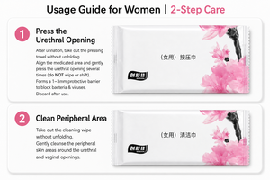 Lingettes nettoyantes intimes jetables biodégradables douces à marque privée, hygiène <span class=keywords><strong>intime</strong></span> jetable dans les toilettes avec papier en pâte vierge - Product Image 3