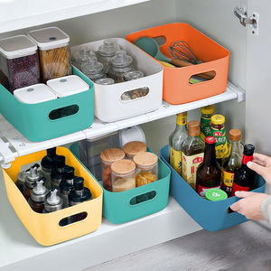 Storage Bins <b>Plastic</b> Containers Small Medium <b>Large</b> Kitchen Bathroom Desk Organizer For Cosmetics Snacks Household Use - Product Image 1