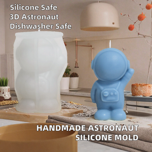 Moule à gâteau en silicone Astronaute 3D, moule à bougies fait main, antiadhésif, facile à démouler pour la résine et le savon - Product Image 2