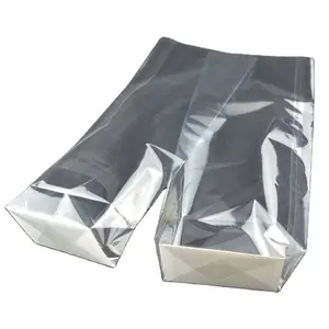 Sacos de tratamento de fundo plano transparente, saco de plástico opp autoadesivo com cartão para venda de alavancas de peanuts