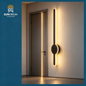 Lámpara de Pared LED Moderna de Hierro con Pantalla Blanca Regulable para Dormitorio, Sala de Estar, Pasillo, Balcón - Diseño Creativo con Líneas Largas y Sencillas para Mesita de Noche - Product Image 5
