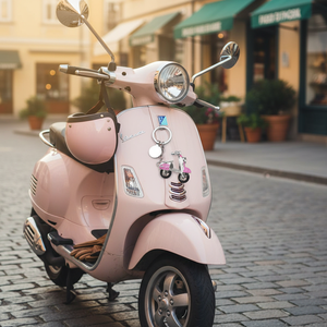 Porte-clés rose pour Vespa, accessoires de scooter sans boîte - Product Image 3
