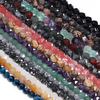 Perles en pierre naturelle, agate, cristal à facettes en forme d'étoile, pierres précieuses mélangées, pour la fabrication de bijoux DIY (bracelets, colliers)
