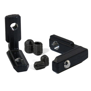 Deying 2020/3030/4040L noir connecteur de fente d'angle Standard europé<span class=keywords><strong>en</strong></span> accessoires de profil <span class=keywords><strong>en</strong></span> aluminium zinc Carton intégré emballé - Product Image 1