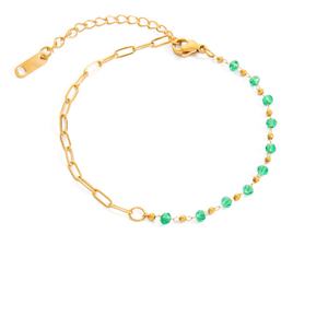 High-End 18K Gold and Stainless Steel Double-Layer <b>Charm</b> Bracelet Trendy Jewelry for Anniversaries - Product Image 5