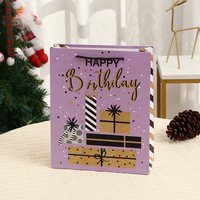 Sacs cadeaux en papier de luxe pour anniversaire avec paillettes, sacs en papier recyclables et durables pour l'emballage de cadeaux de fête d'anniversaire