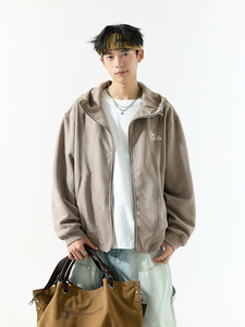 Suéter Cárdigan Retro de Alta Gama para Otoño e Invierno, para Hombre y Mujer, Estilo Americano, Bordado, con Capucha - Product Image 4