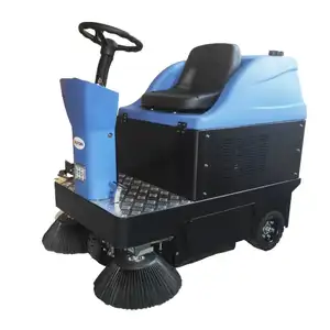 S1250 4 Wheels Intelligent Commercial Battery Operated Ride On Electric Road Street Floor Sweeper