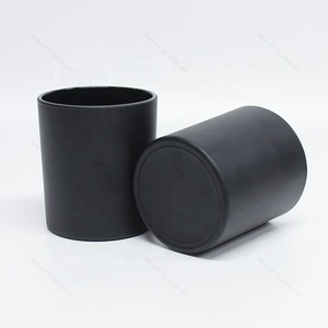 Bright In-stock Custom Logo Recycled Matte Black Glass <strong>Candle</strong> Holders <strong>Lanterns</strong> <strong>Candle</strong> Jars for <strong>Candle</strong> Making - Product Image 6