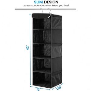 Hot Selling Stylish Design Durable Dustproof Organizer Hanging Wall Storage Pockets With 6 Side Mesh Bags - Product Image 3