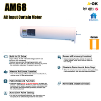 Motor de Cortina Electrónico Moderno y Silencioso A-OK, Zigbee 3.0, Control por Aplicación, CA 220V, 1.5Nm de Torque, para Rieles de Cortina Motorizados de Exterior