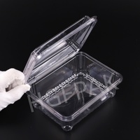 Boîte d'emballage alimentaire transparente en PET/RPET jetable de 16 oz avec bande de déchirement, idéale pour les noix, les biscuits et les produits de boulangerie