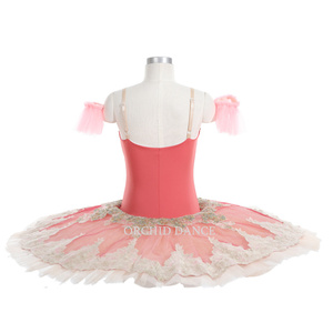Robe de danse pour petite fille, costume de Ballet Orange, <span class=keywords><strong>Tutu</strong></span>, vêtement de qualité supérieure, pour les enfants, les femmes et les adultes, livraison gratuite - Product Image 3