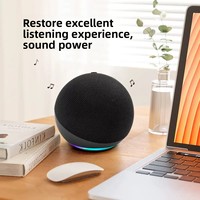 Enceinte Bluetooth Alaxe, audio extérieur, mini, portable, forme ronde, sans fil, subwoofer RGB, batterie intégrée, insertion de carte