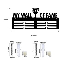 Colgador de Medallas Hexagonal Moderno de Aleación de Zinc con Diseño de Panal para Premios Deportivos y Exhibición en Pared (DIY Wally Frame)