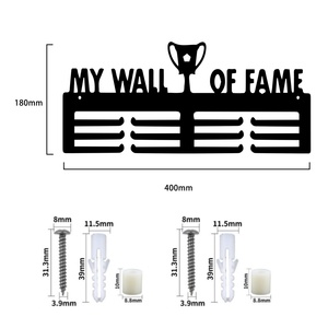 Colgador de Medallas Hexagonal de Madera con Diseño de Panal de Abeja para Montaje en Pared, Soporte de Exhibición DIY para Fabricantes de Marcos Deportivos - Product Image 3