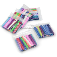 Attaches élastiques orthodontiques dentaires, élastiques colorés pour brackets et appareils dentaires, matériel de traitement orthodontique