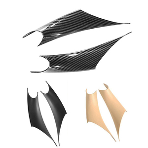 Copertura del rivestimento della maniglia della porta interna dell'auto in fibra di carbonio di alta qualità 2 pezzi per BMW serie 3 4 - Product Image 1