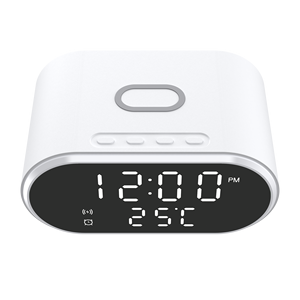 Xách Tay 3 Trong 1 Điện Thoại Không Dây Sạc Với Đồng Hồ Báo Thức Ánh Sáng Ban Đêm 15W Trạm Sạc Không Dây Biểu Tượng Tùy Chỉnh 2025 Sản Phẩm Mới - Product Image 6