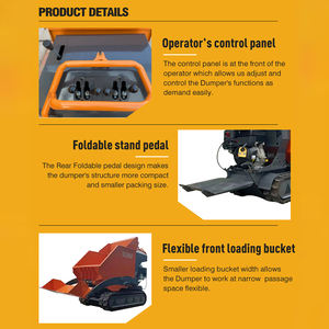 Harga bagus 0.5 Ton karet genggam Mini dilacak <span class=keywords><strong>Dumper</strong></span> dari pabrik Cina - Product Image 6