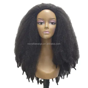 Novelties Synthetic Hair Cuff Puff Afro Kinky Bulk Curly Half Wig Afro Ponytail Perucas Cabelo Wigs For Black Women