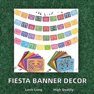 Guirnalda Mexicana de Papel Picado para Fiestas, Decoración para el Cinco de Mayo, Día de los Muertos, Ramadán, Regreso a Clases - Product Image 2