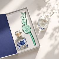 Coffret Cadeau Diffuseur de Parfum en Plâtre de Luxe OEM avec Fleurs, Marque Privée, Décoration d'Intérieur, Fournisseur Direct d'Usine