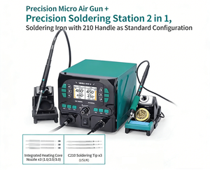 Station de retravaillage à air chaud de précision professionnelle 2 en 1 YIHUA 992D II avec <span class=keywords><strong>fer</strong></span> à <span class=keywords><strong>souder</strong></span> C210 pour la réparation d'électronique et de téléphones - Product Image 6